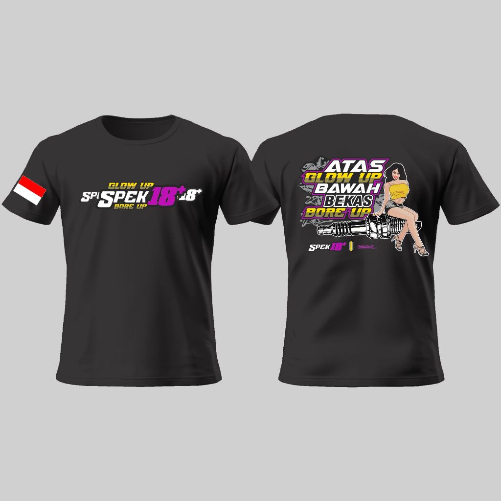 KAOS ATASAN ATAS GLOW UP BAWAH BEKAS BORE UP DB/KAOS VIRAL/PAKAIAN PRIA/PAKAI WANITA