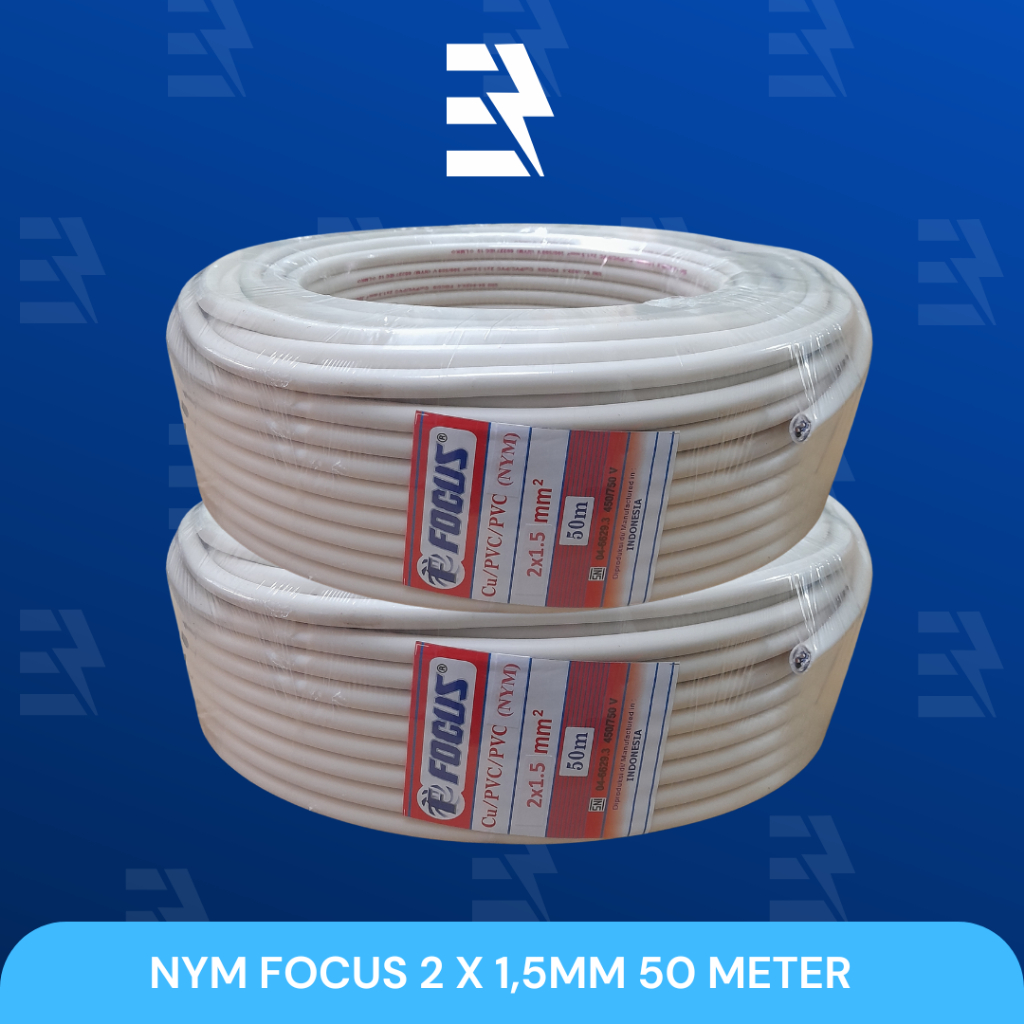 KABEL NYM FOCUS 2 X 1,5 / 2 X 2,5 / 3 X1,5 / 3 X 2,5MM PANJANG 50 METER