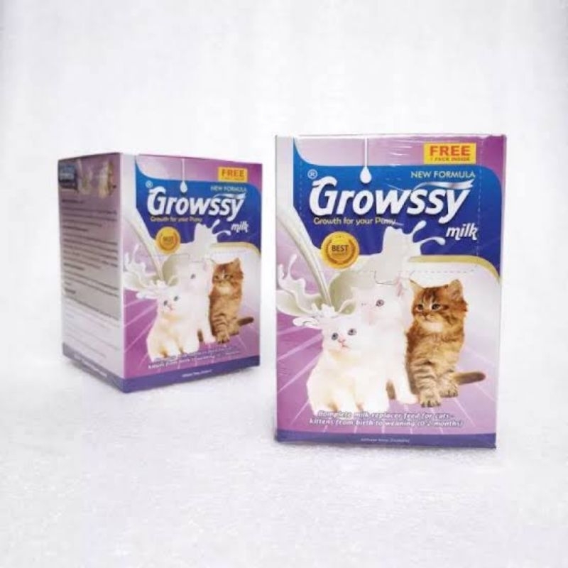 KODE A |GROWSSY SUSU KUCING 1 BOX ISI 11 |anak kucing 0-2 bulan pengganti asi penggemuk