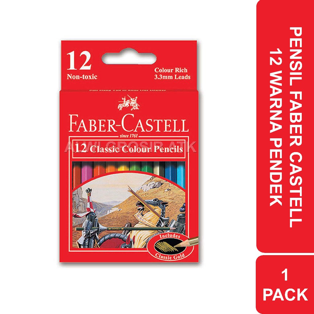 

Pensil 12 Warna Pendek Faber Castell Original | 1 Pack