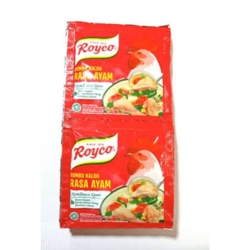 

ROYCO bumbu kaldu rasa ayam&sapi 1renceng isi 12pcs
