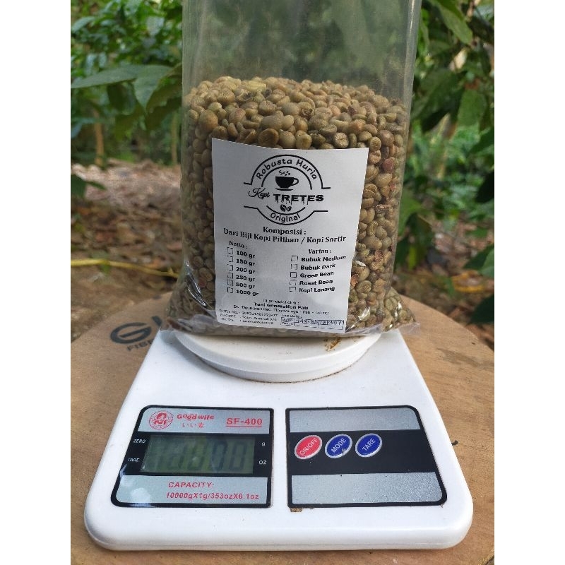 

Kopi Mentah/Kopi Green Bien/Kopi Pilihan/Kopi Robusta Muria 1 Kg Kopi Tretes