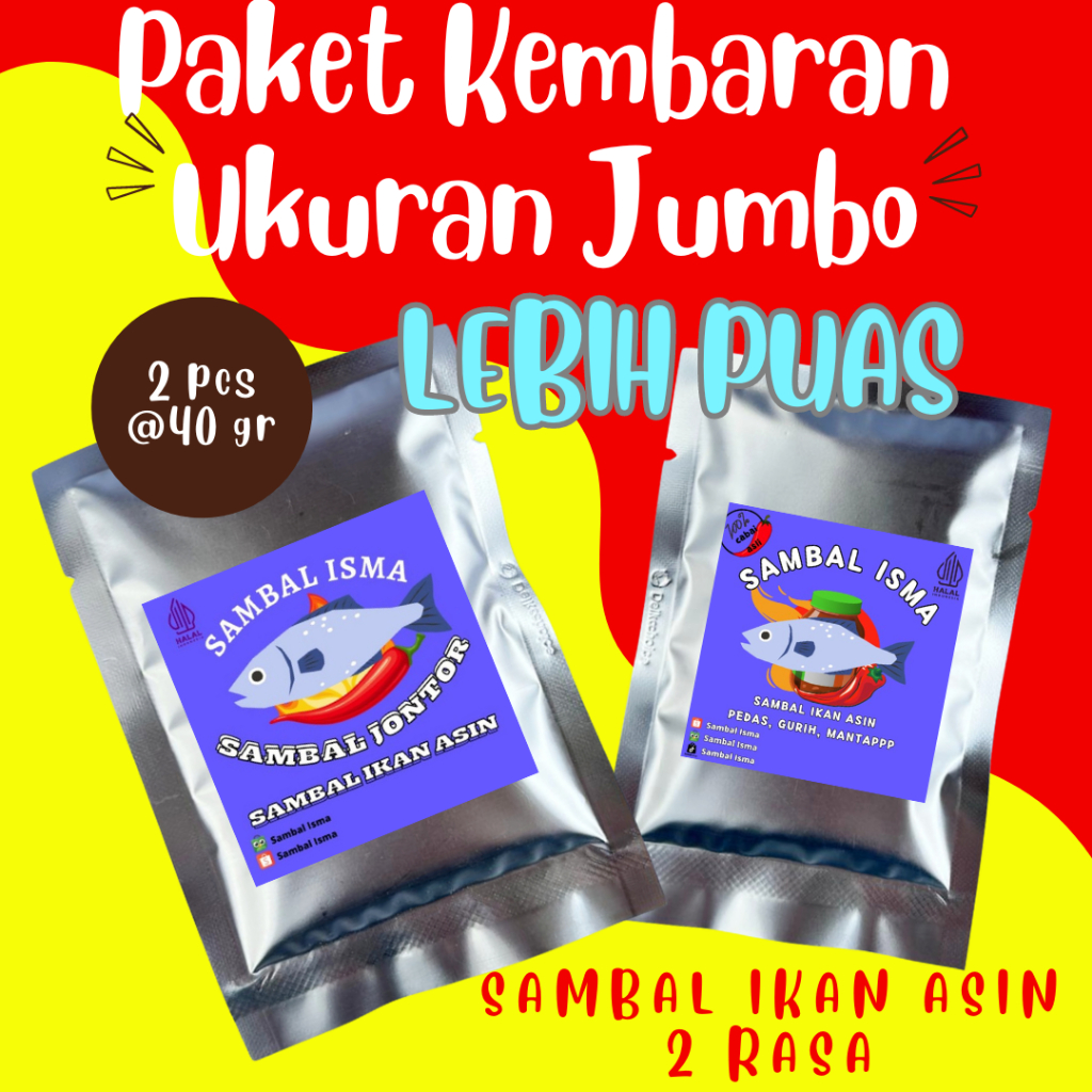 

2 PCS SAMBAL IKAN ASIN SAMBAL SERBAGUNA BISA UNTUK CAMPURAN SAYUR KANGKUNG DAN BUMBU NASI GORENG