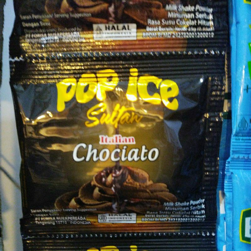 

Pop Ice Sultan Italian Chociato Chocolate Renceng isi 10pcs