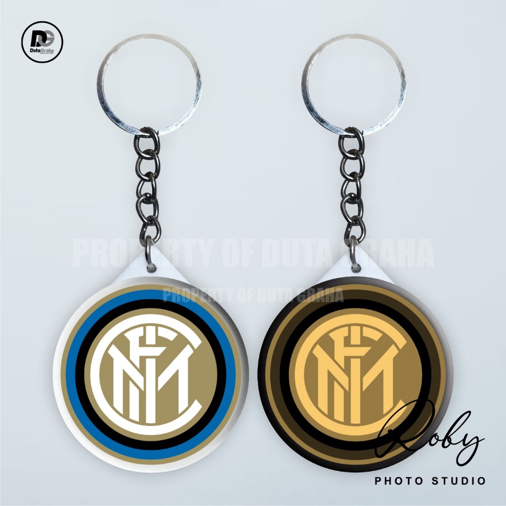 [KEYRING PRESS] INTER MILAN Gantungan Kunci Keychain Aksesoris Souvenir BOLA SEPAKBOLA