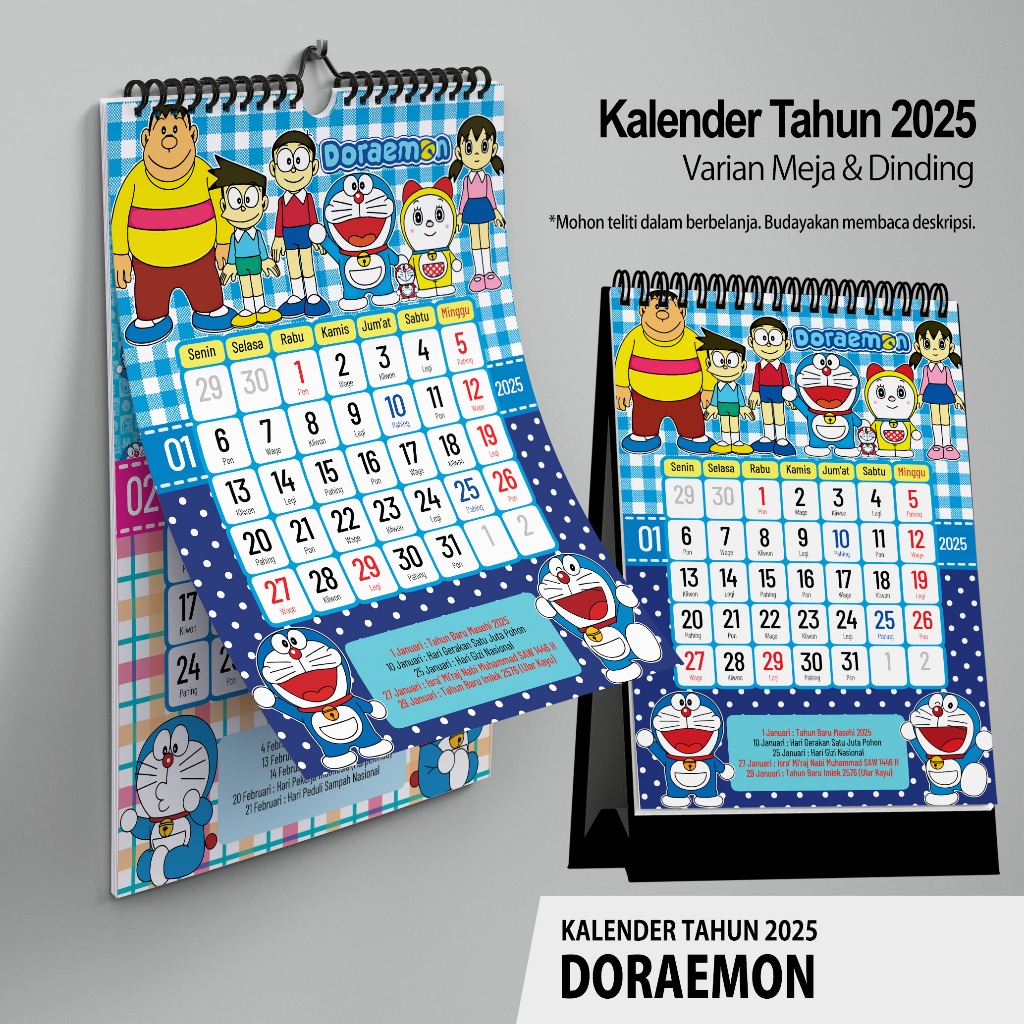 

KALENDER 2025 Karakter Dinding A4 dan Meja A5