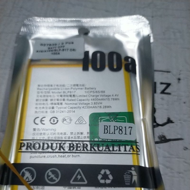 BATERAI OPPO A15 A15S BLP 817