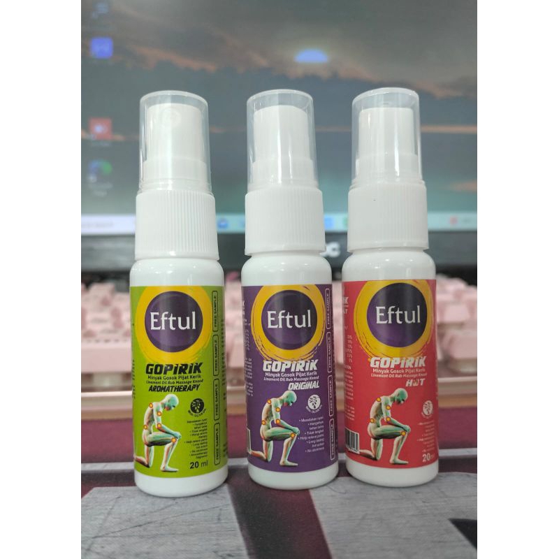 Minyak urut - Minyak Gosok- Minyak kerik - Eftul Gopirik Hot Minyak pegal Spray 20 ml