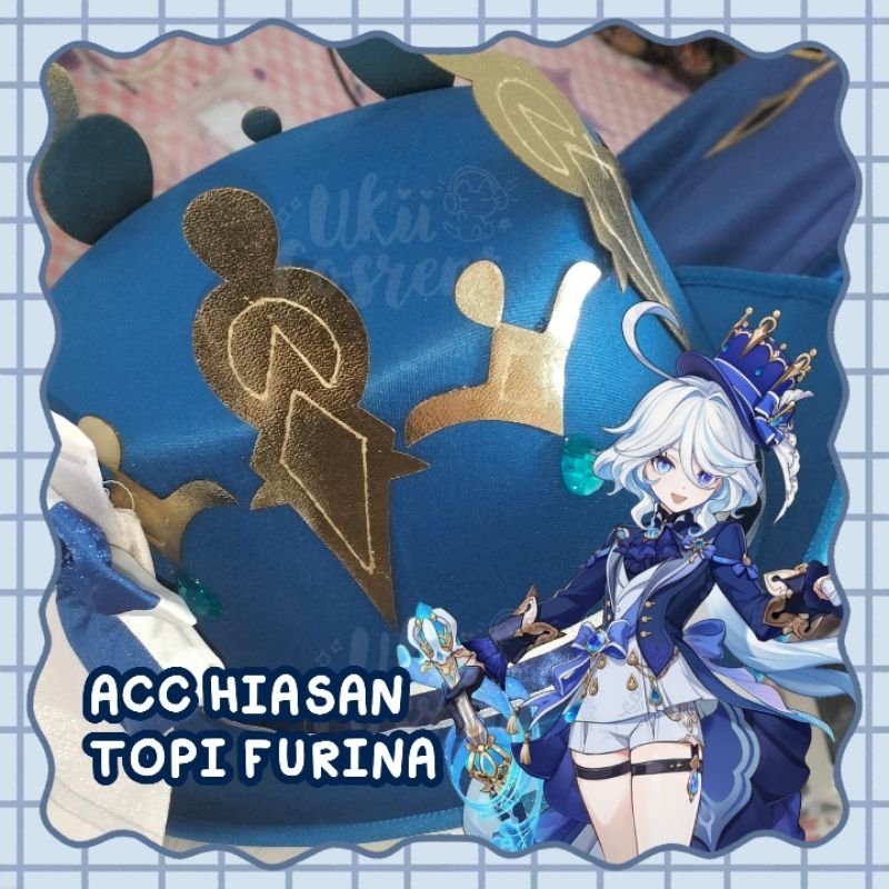 Printilan Acc Furina / Bahan Acc Topi & Kaki Paha Furina