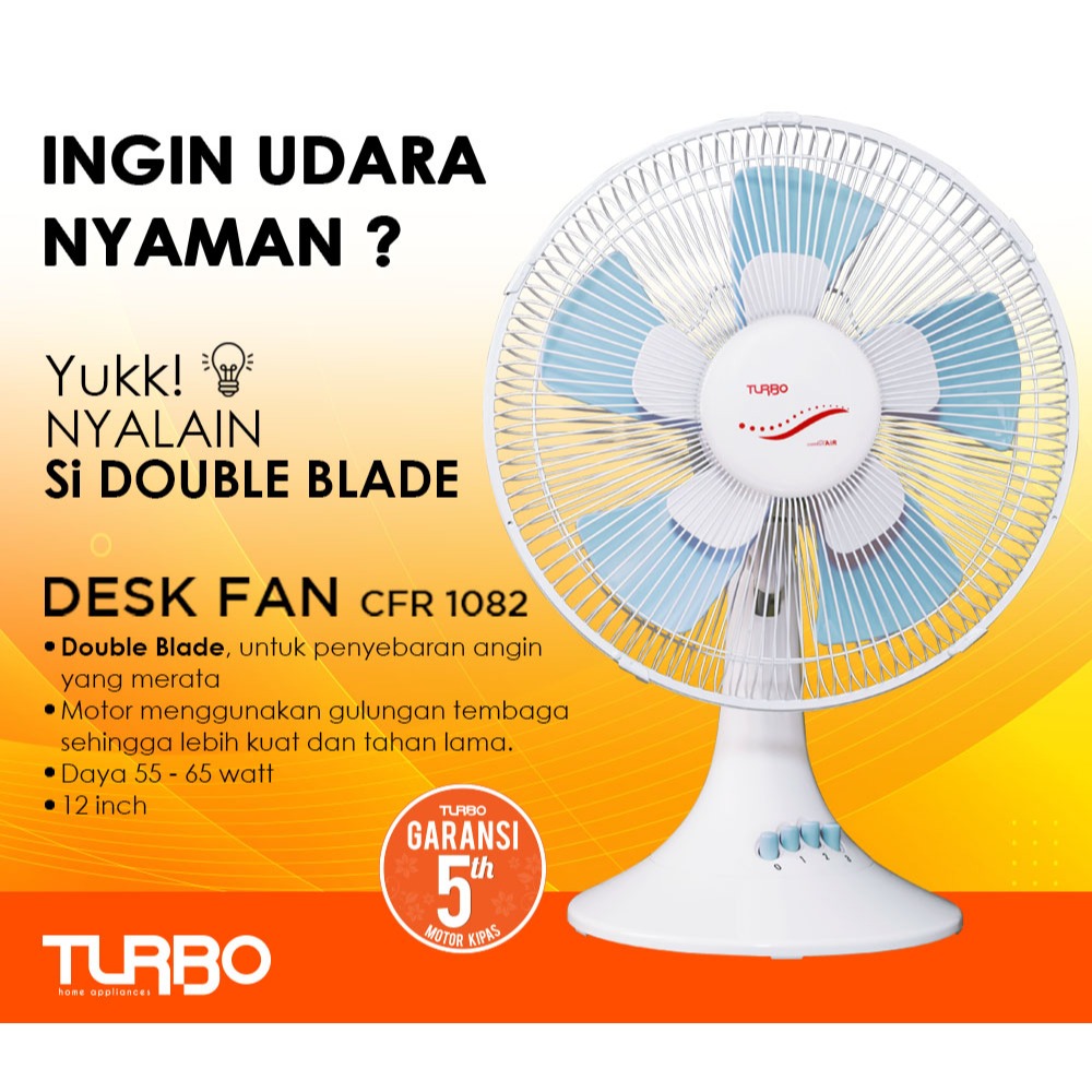 KIPAS DESK FAN CFR 1082 Turbo
