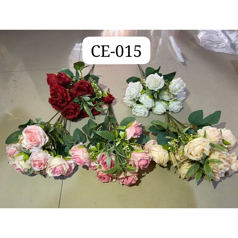 (6pc)rose dekor/rose import/rose kecil