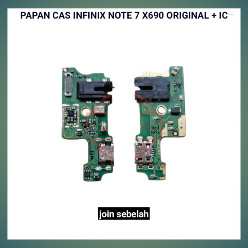 FLEXIBLE KONEKTOR CAS INFINIX NOTE 7 X690 ORI PLUS IC PAPAN PCB CHARGER INFINIX NOTE 7 LITE
