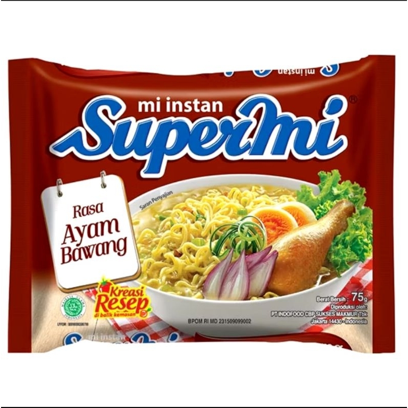 

SUPERMI AYAM BAWANG 75GR 5PCS