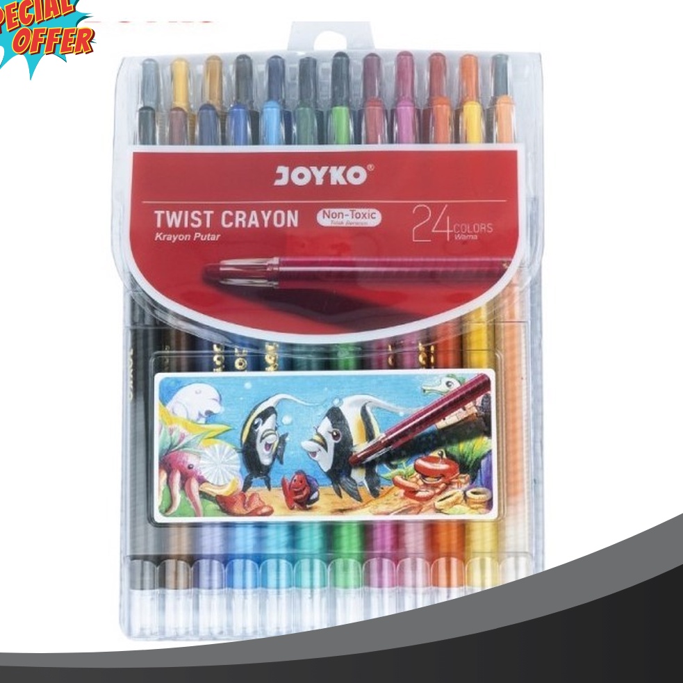 

TERBATAS Twist Crayon Krayon Oil Pastel Putar Panjang 12 Warna MURAH