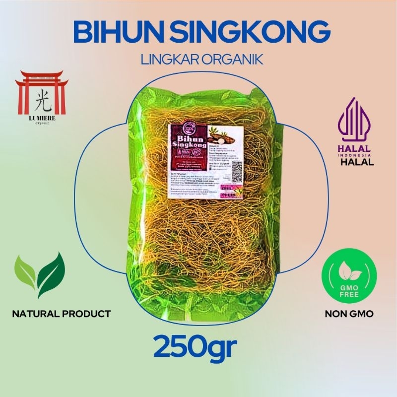 

Bihun Singkong (Mie Lethek) Kemasan 250gr Lingkar Organik, Natural,Alami