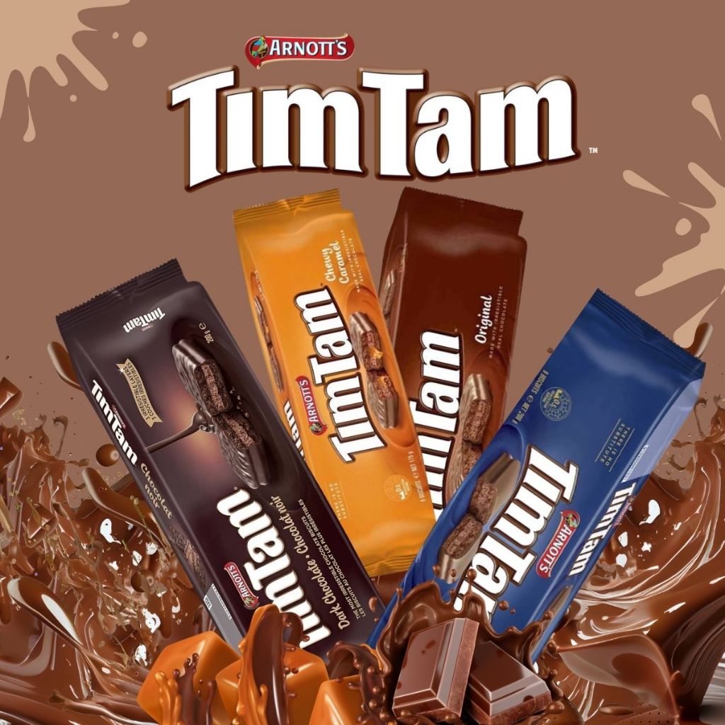 

Arnott's TimTam 200g 1Pak Biskuit Cokelat Coklat Manis Cookies Import Dengan Varian Rasa Dark Original Caramel