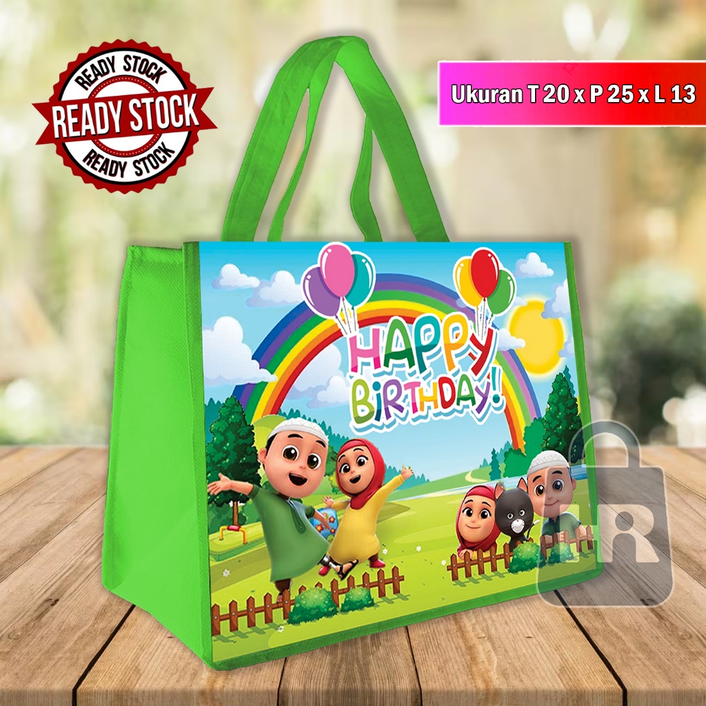 

READY STOK TAS ULANG TAHUN / TAS ULTAH NUSA RARA / TAS ULTAH UKURAN KFC / TAS ULTAH TERLARIS / TAS SOUVENIR ULTAH ANAK / GOODIE BAG BINGKISAN SOUVENIR ANAK