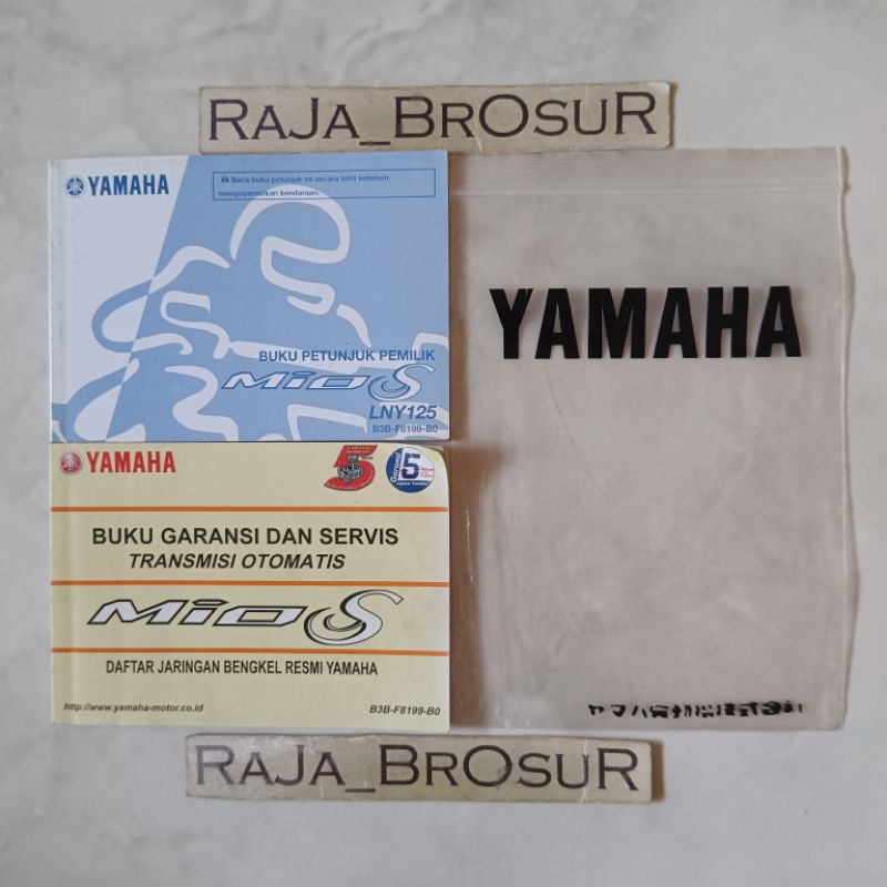 Buku petunjuk pemilik/Buku garansi dan servis transmisi otomatis/Manual book Yamaha Mio S 125 B3B 20