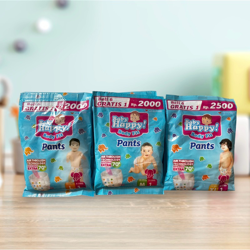 baby happy BODY FIT sachet 6(+1)pice  XL M L