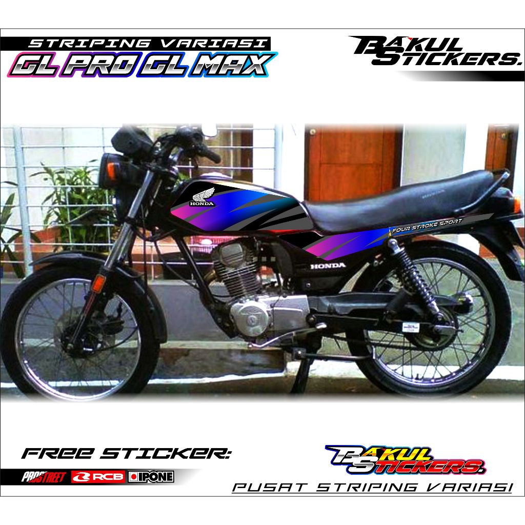 STRIPING VARIASI HONDA GL PRO - GL MAX / STICKER LIST VARIASI MOTOR GL PRO - GL MAX
