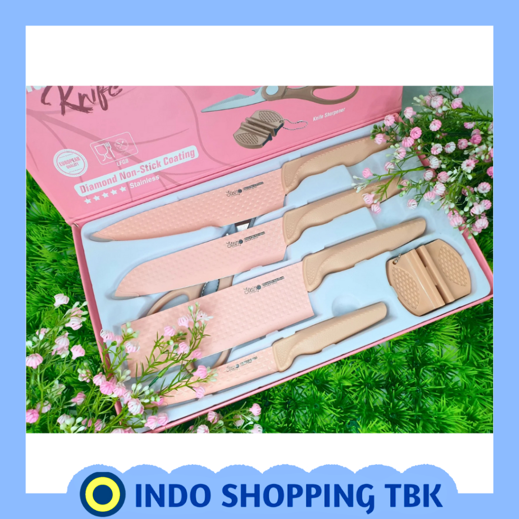 STEIN DIAMOND KNIFE Non-STICK COATING/Kitchen knife set 6pcs stenless