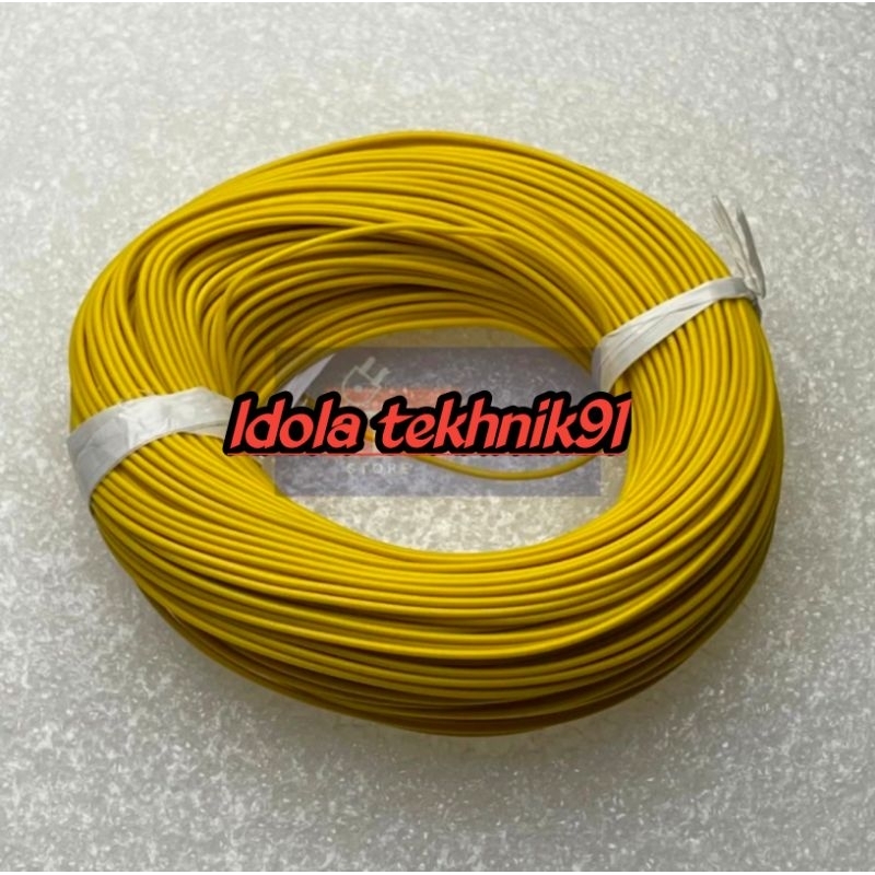 Kabel kecil serabut 1x10 50 meter kuning