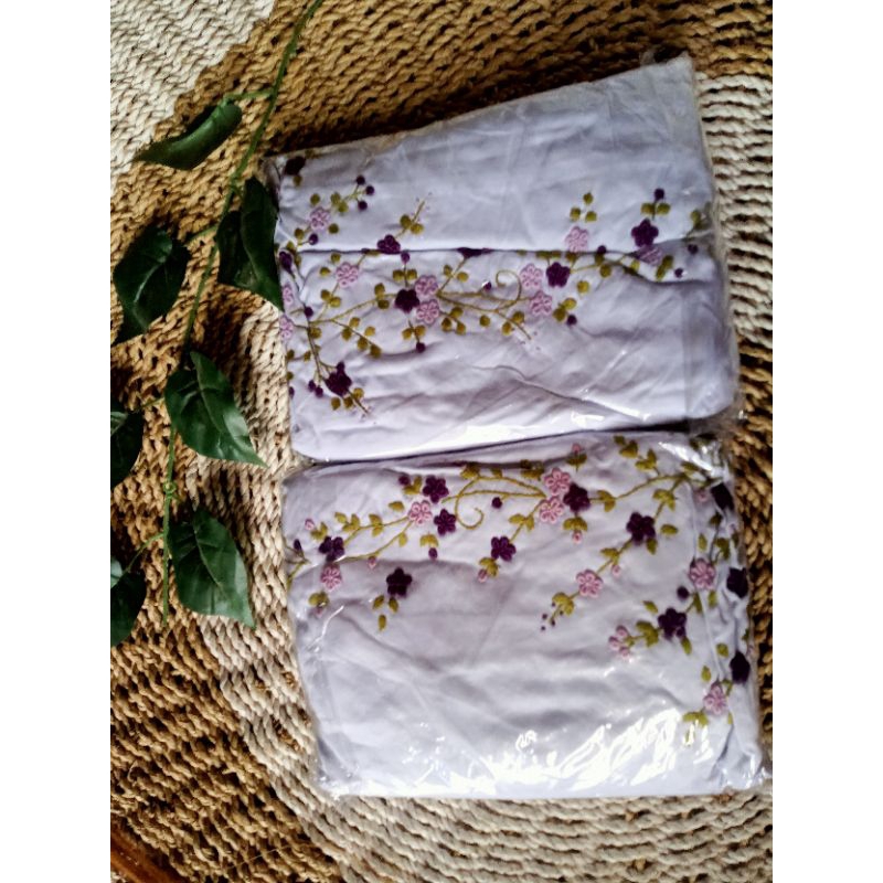 Mukena terusan bahan rayon sulam