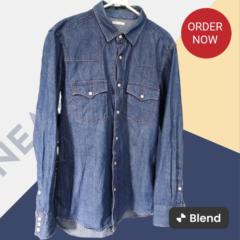 Kemeja Denim Jeans GU Uniqlo