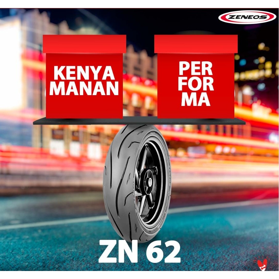 (BAYAR DITEMPAT) BAN ZENEOS { 80/80-14, 90/80-14 } ZN62 TUBELESS Ban Motor GEAR 125, BEAT, MIO, VARI