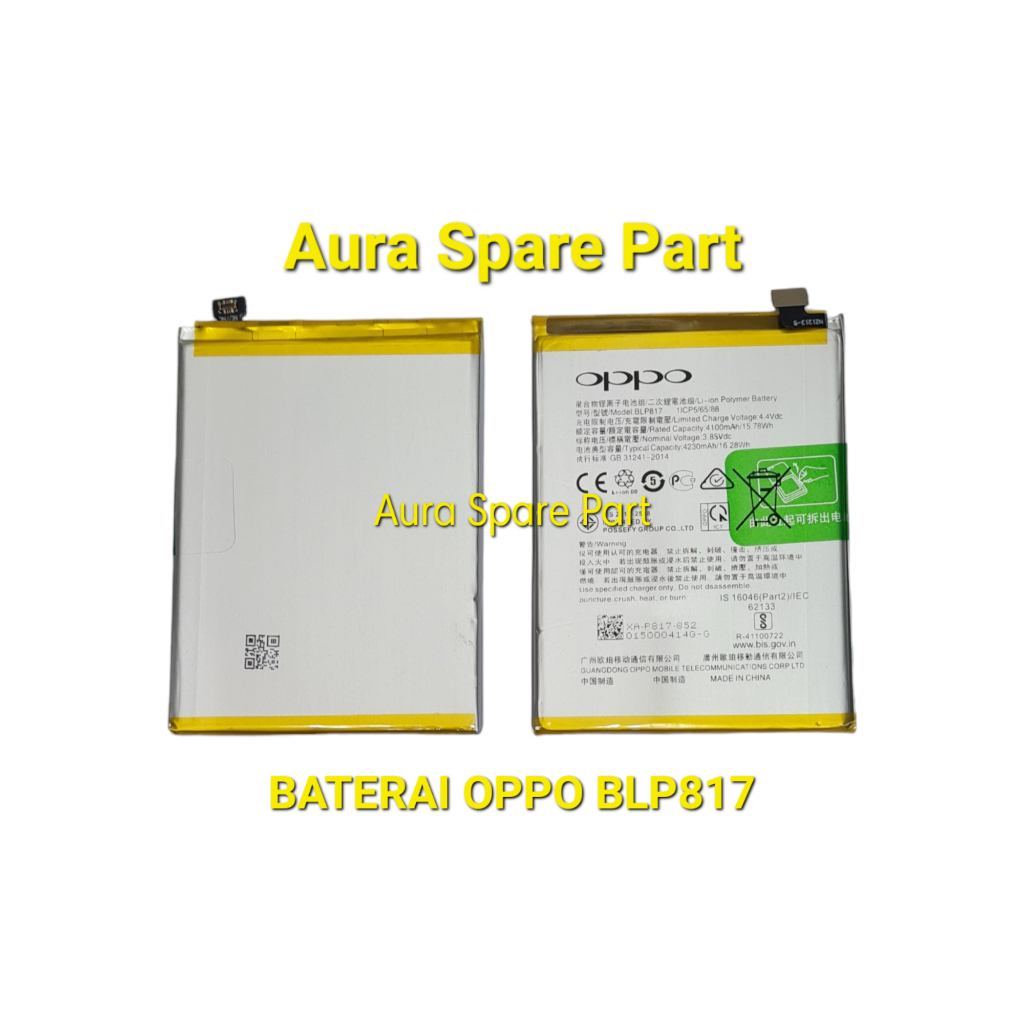 Baterai Oppo BLP817 Oppo A12 / A15 / A15S original New