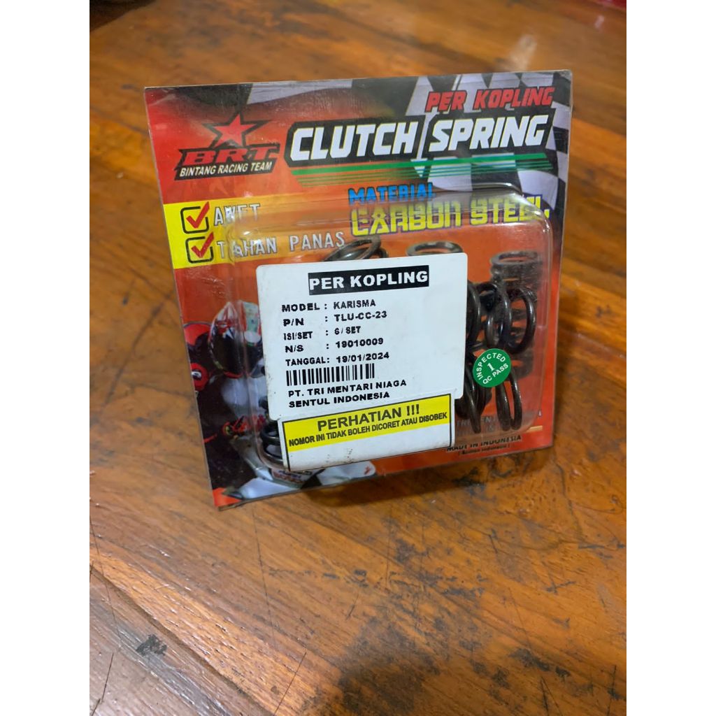 PER PIR KOPLING SPRING CLUTCH BRT RACING KHARISMA / SUPRA X 125 - BOYRENK RACING