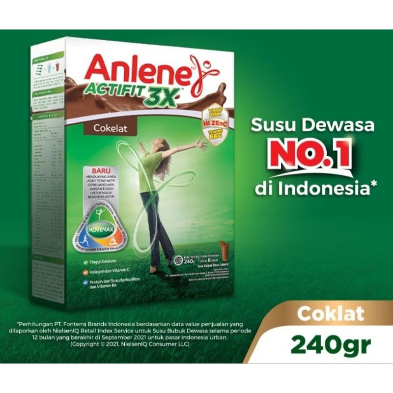 

Anlene actifit 3x coklat 240g