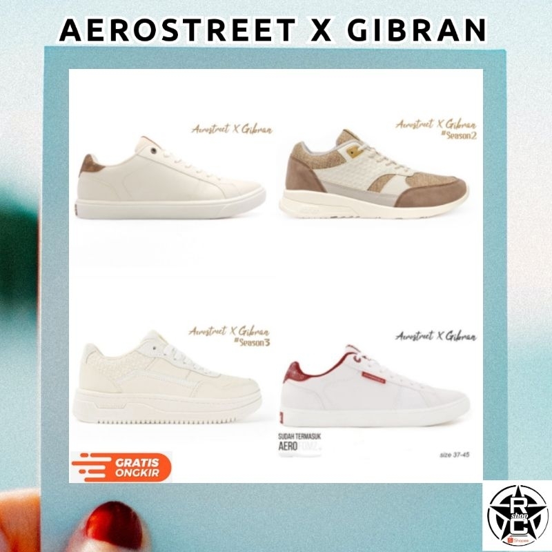 Aerostreet x Gibran season 1 2 3 original / Sepatu sneaker pria wanita casual sport