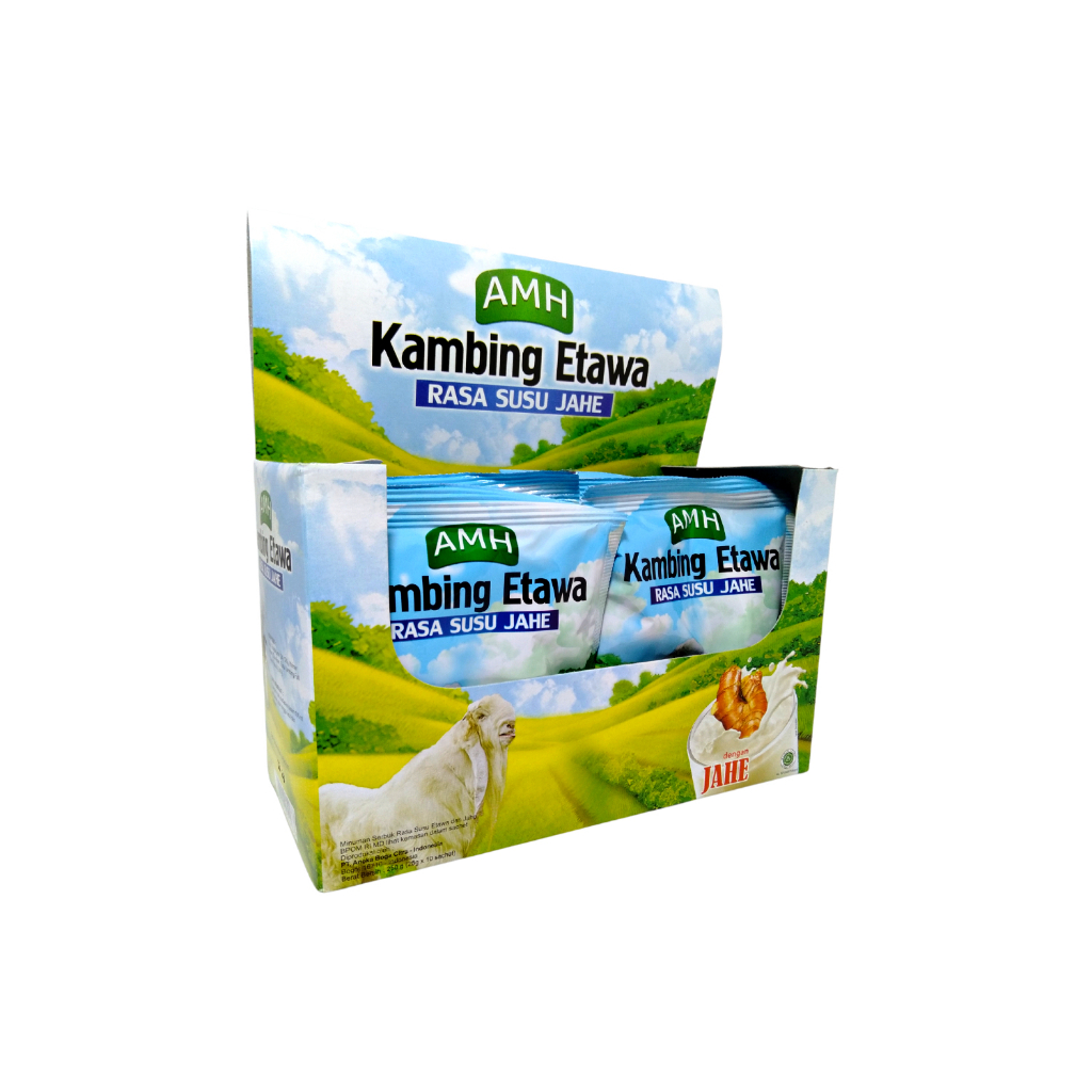 

paket 2 bok SUSU KAMBING ETAWA AMH PLUS JAHE MERAH ORIGINAL 10 SACHET