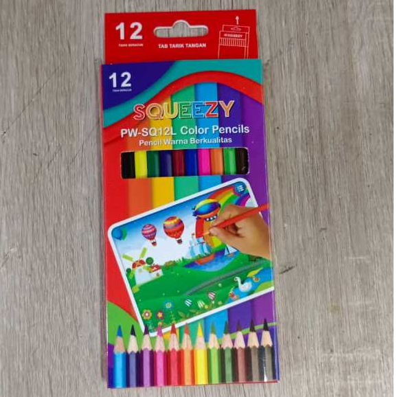 

Pensil 12 warna panjang Squeezy / kellir 12 warna / 12 w panjang (17 60 24)