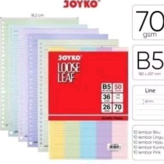 

Loose Leaf Color Joyko B5 /File Binder Warna Joyko B5