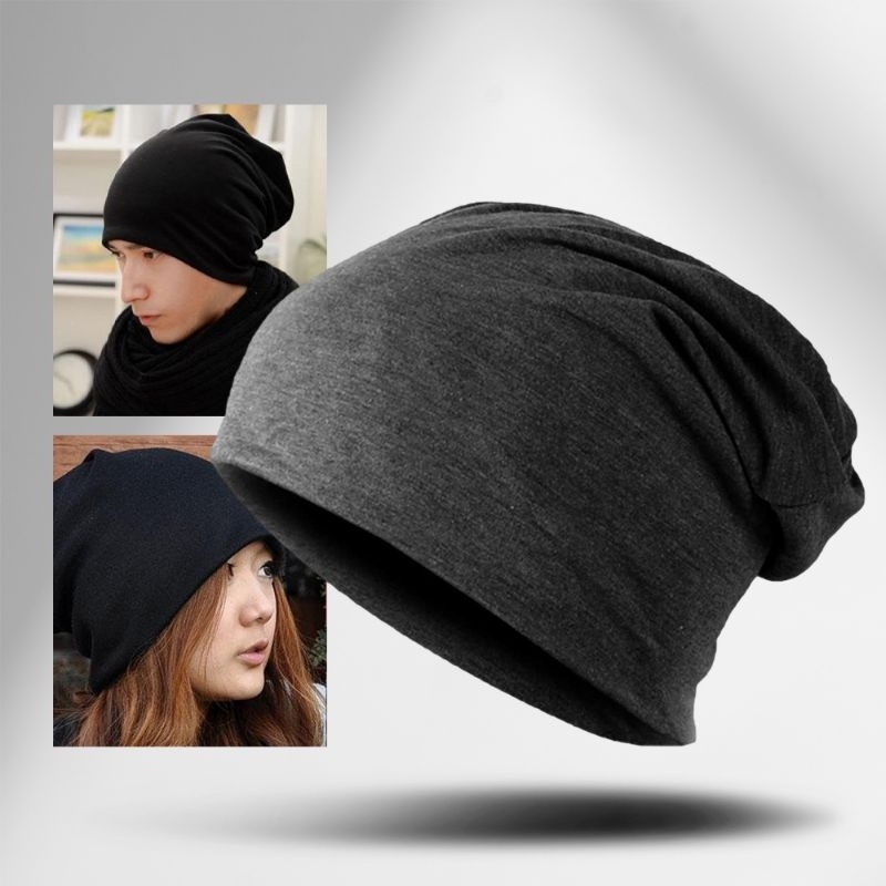 Topi Kupluk Pria Wanita Kain Katun Winter Beanie