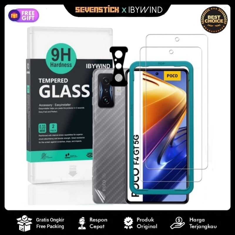 Ibywind Tempered Glass untuk Xiaomi Poco F4 GT F5 Pro 5G F3 F2 Pro Redmi K30 K40 Pro 2pcs Easy Insta