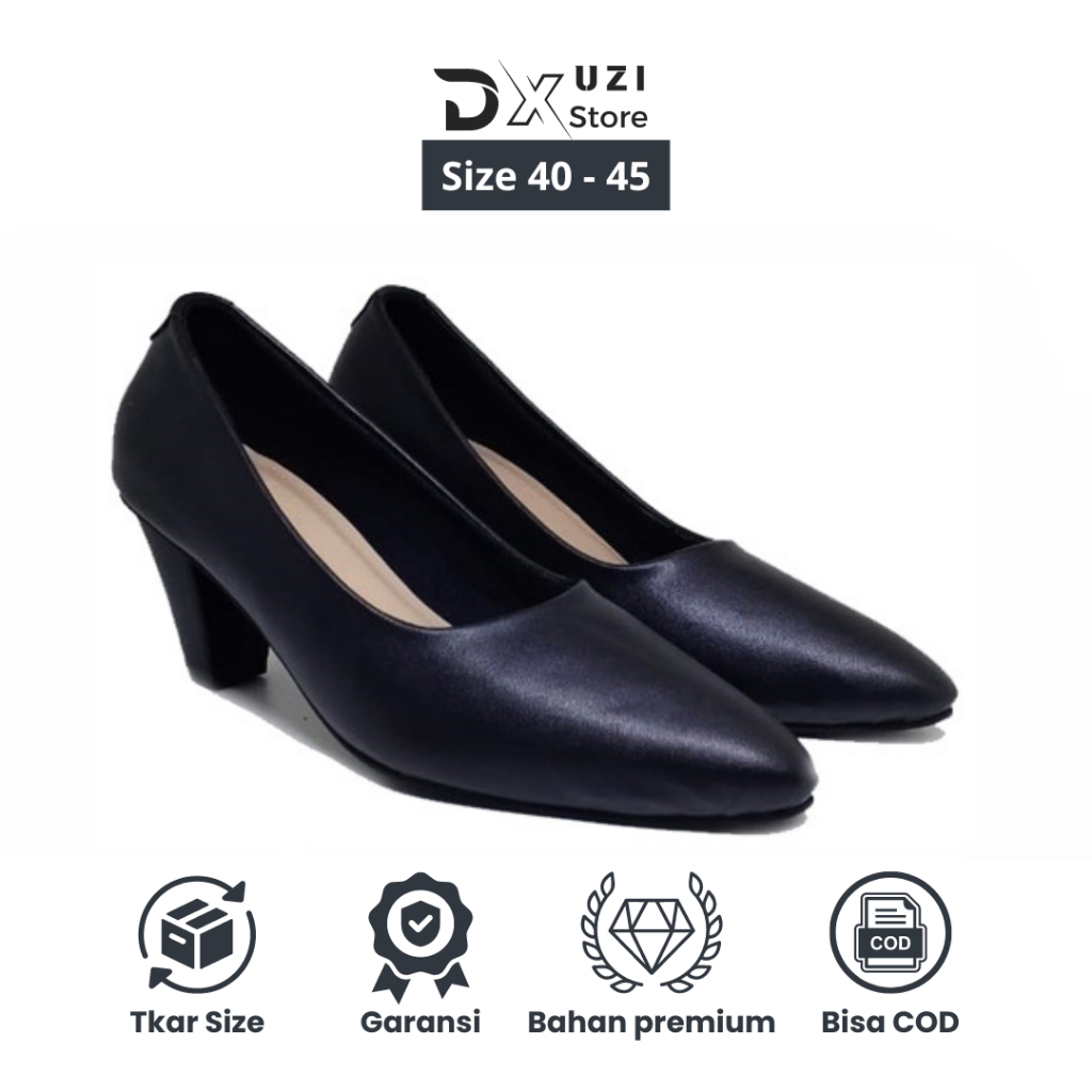 Sepatu Wanita Pantofel Heels Formal Pesta Big Size Jumbo 40-45 Original