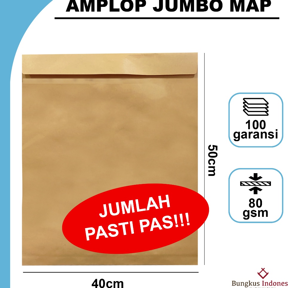 

Amplop Coklat Jumbo Q1 4x5cm Jumbo Map 9APJO866