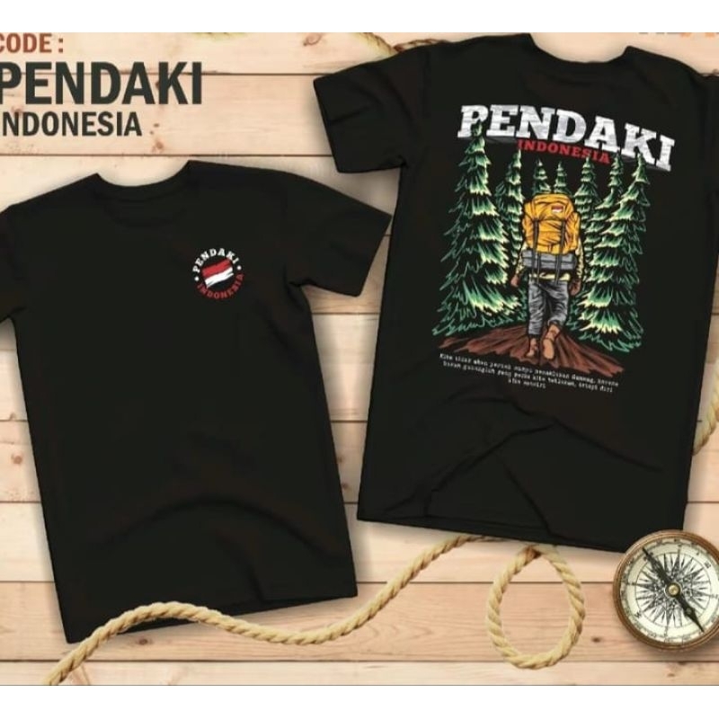 KAOS PENDAKI INDONESIA DTF PRIA GENDONG RANSEL