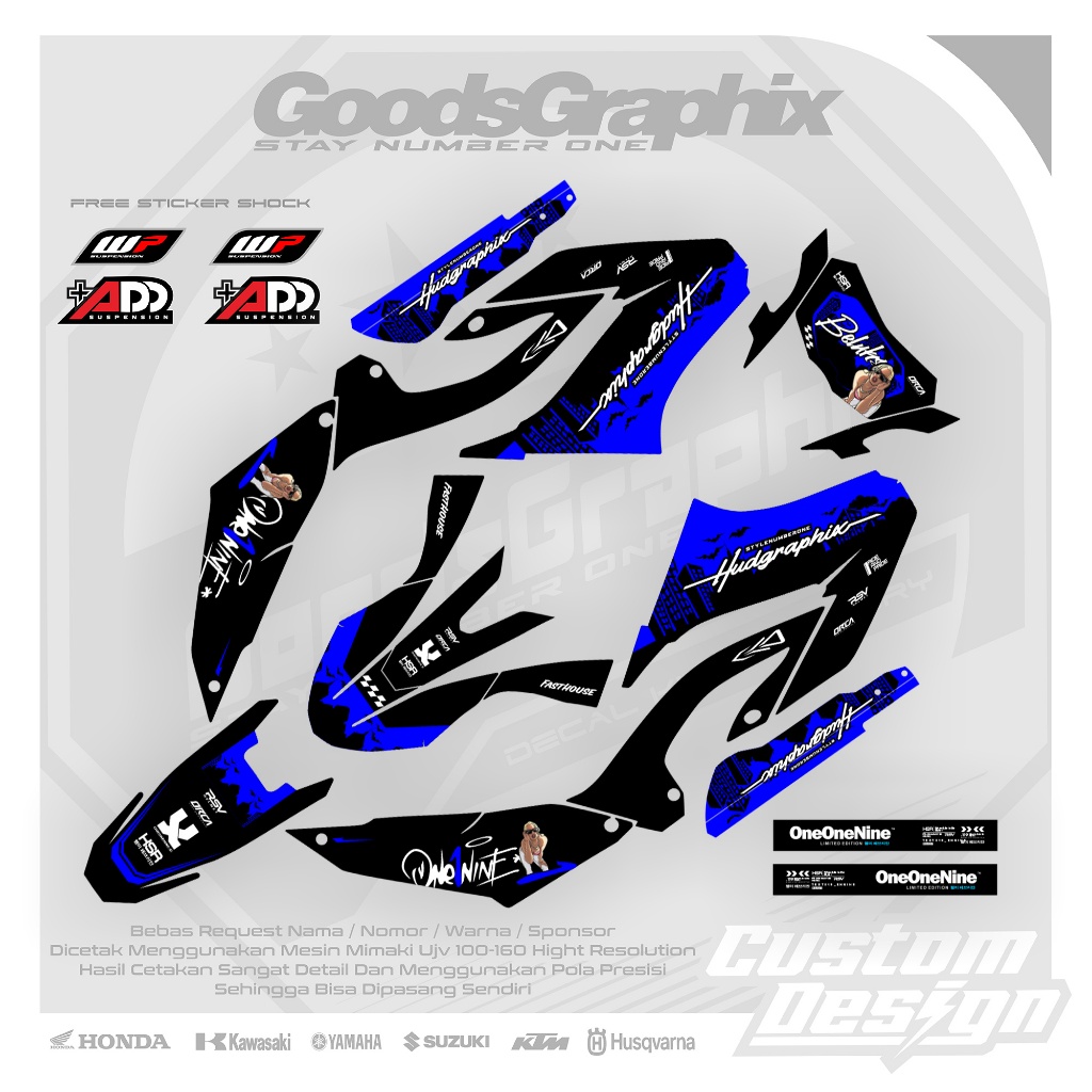Decal Yamaha Wr 155 Supermoto - Decal Wr 155 Gta San Andreas - Decal Wr 155 Hitam Biru