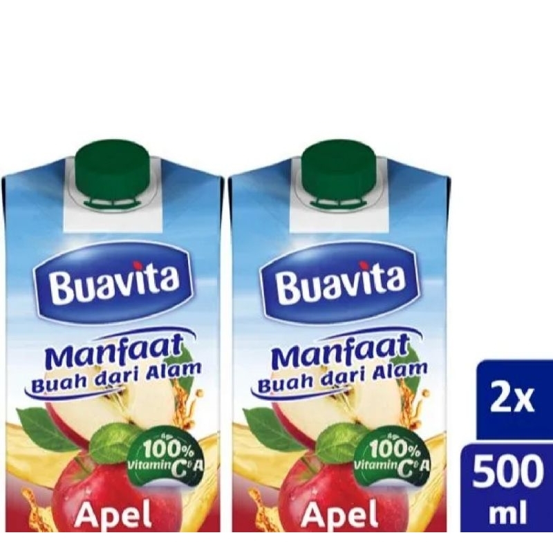 

[Isi 2] Buavita Jus Buah Asli Apel 500Ml