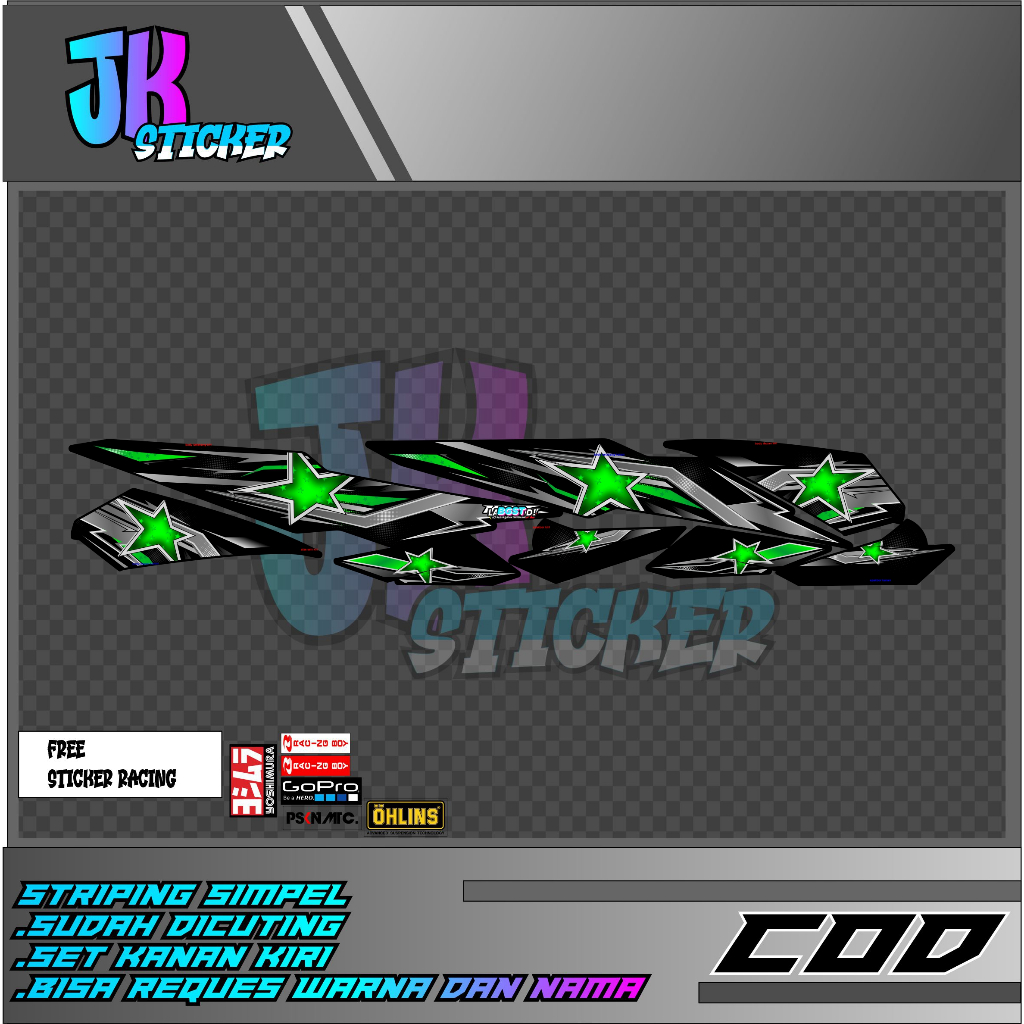 STRIPING SIMPEL BEAT ESP STAR LIVERY 3 NO CUTING