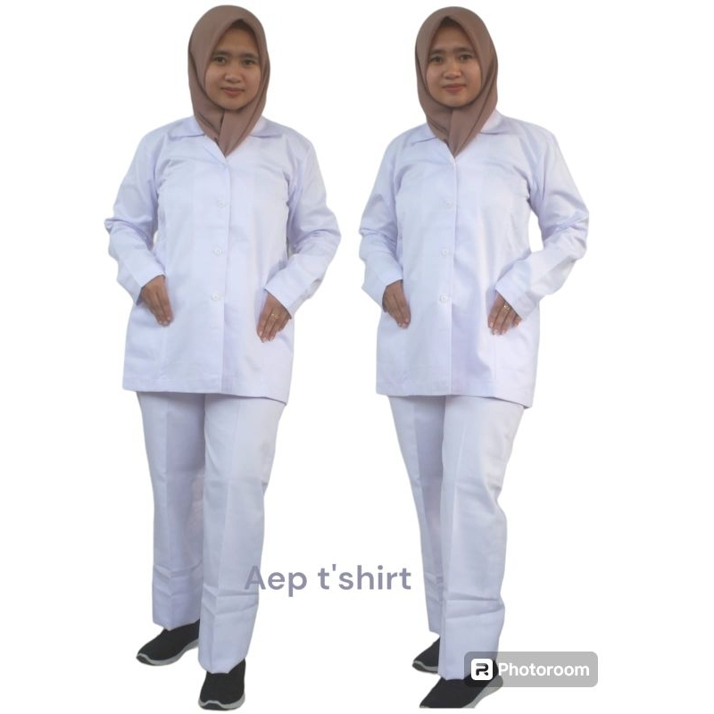 BAJU PDH/BAJU PUTIH MEDIS/BAJU PNS/SERAGAM PNS/SERAGAM PNS WANITA/SERAGAM PDH LENGAN PANJANG/