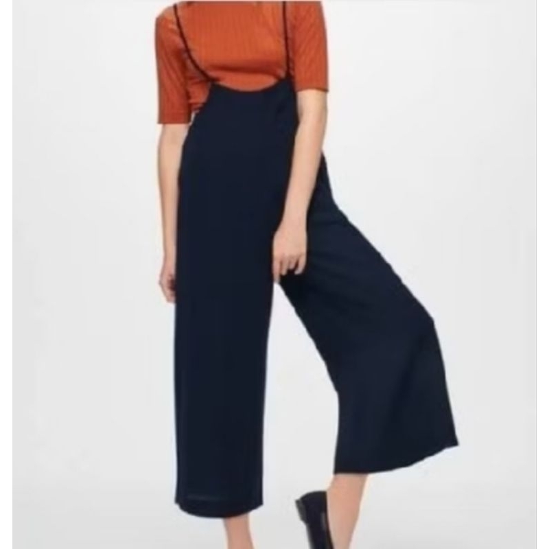 celana kulot hitam black jumpsuit overall celana kodok