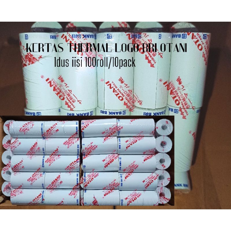 

Kertas thermal logo bri 1paket 100pcs
