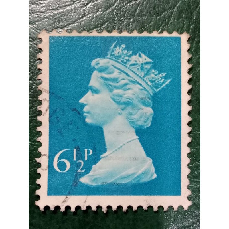 

Prangko British 6 ½ P Queen Elizabeth II tahun 1974 USED
