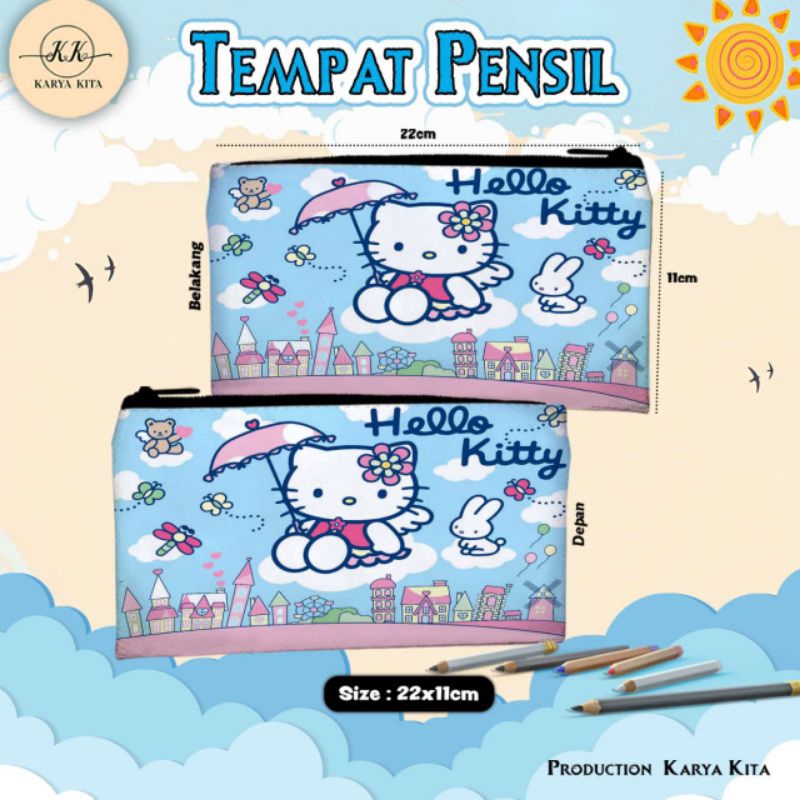

PENCIL CASE KARAKTER HELLO KITTY KODE 03