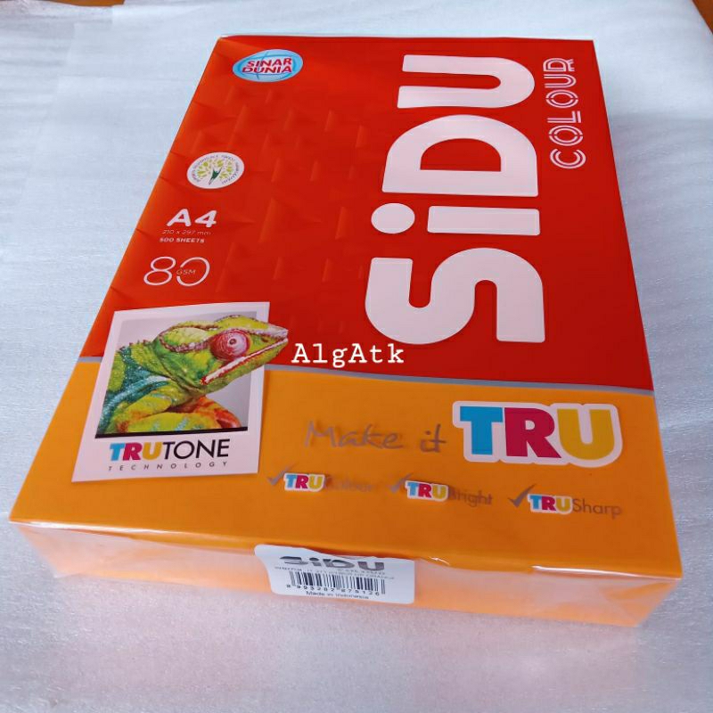 

Promo 500 Lembar Kertas HVS Warna A4 80 gram Sidu IT 371 Cyber Hp Orange